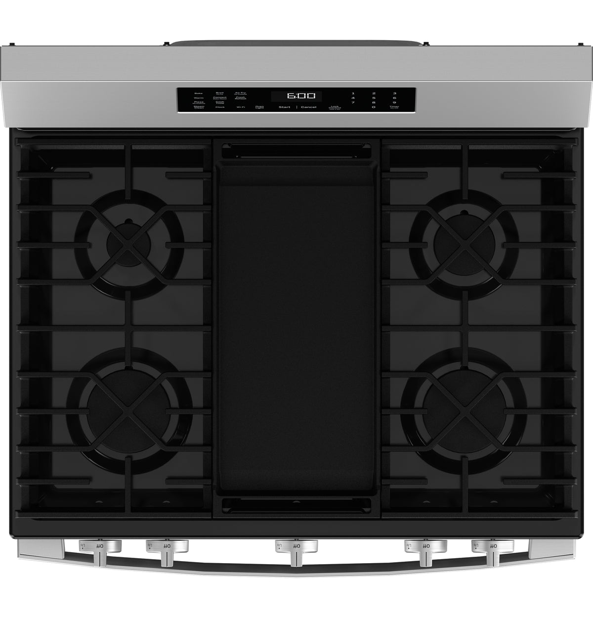 GE 30" Free-Standing Gas Convection Range with No Preheat Air Fry and EasyWash Oven Tray - Stainless Steel (GGF600AVSS)