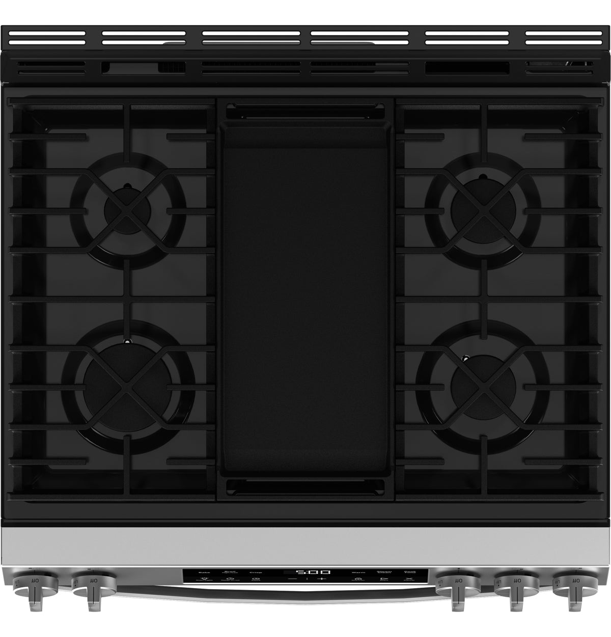 GE 30" Slide-In Front Control Gas Range with Crisp Mode - Stainless Steel (GGS500SVSS)