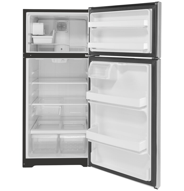 GE 28-Inch 16.6 Cu. Ft. Top-Freezer Refrigerator - Stainless Steel (GIE17GSNRSS)