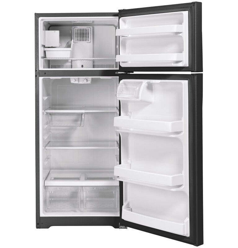 GE 28-Inch 17.5 Cu. Ft. Top-Freezer Refrigerator - Black (GIE18GTNRBB)