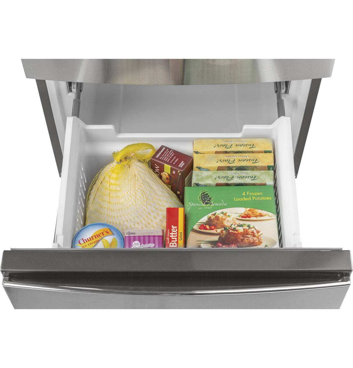 GE 11.9 Cu. Ft. Bottom-Freezer Refrigerator - Stainless Steel (GLE12HSPSS)