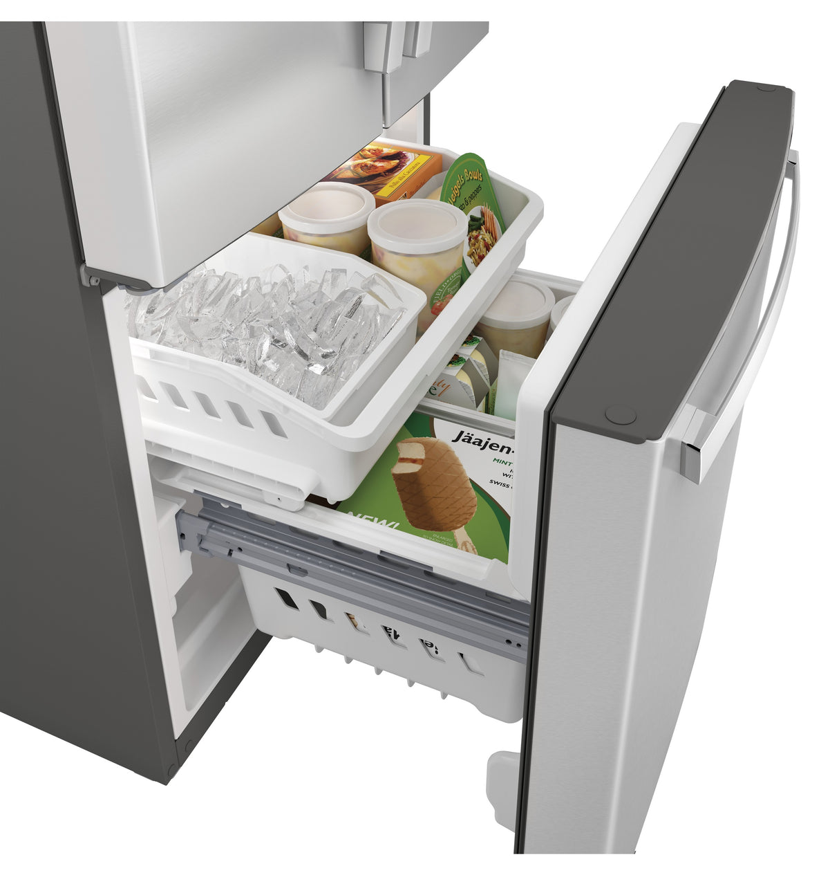 GE 20.8 Cu. Ft. French-Door Refrigerator - Fingerprint Resistant Stainless Steel (GNE21FYKFS)