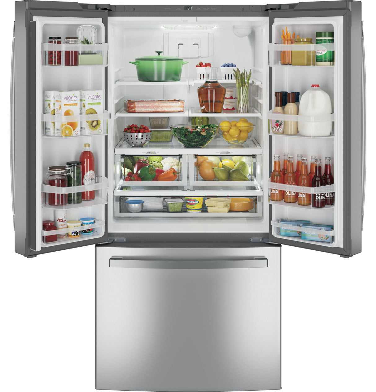 GE 24.7 Cu. Ft. French-Door Refrigerator - Fingerprint Resistant Stainless Steel (GNE25JYKFS)
