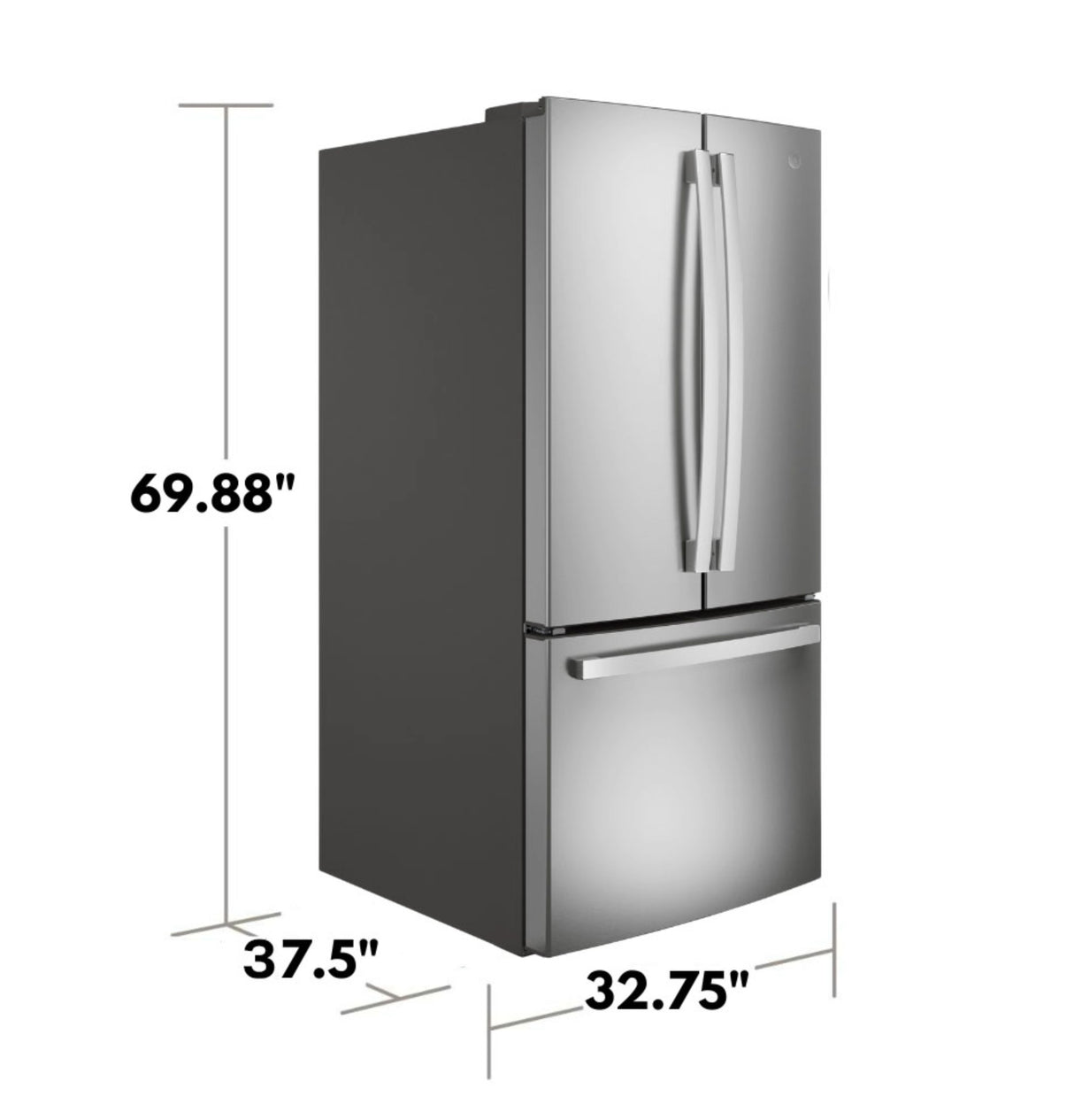 GE 24.7 Cu. Ft. French-Door Refrigerator - Stainless Steel (GNE25JYKFS)