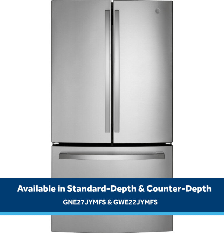 GE 27.0 Cu. Ft. Fingerprint Resistant French-Door Refrigerator - Stainless Steel (GNE27JYMFS)