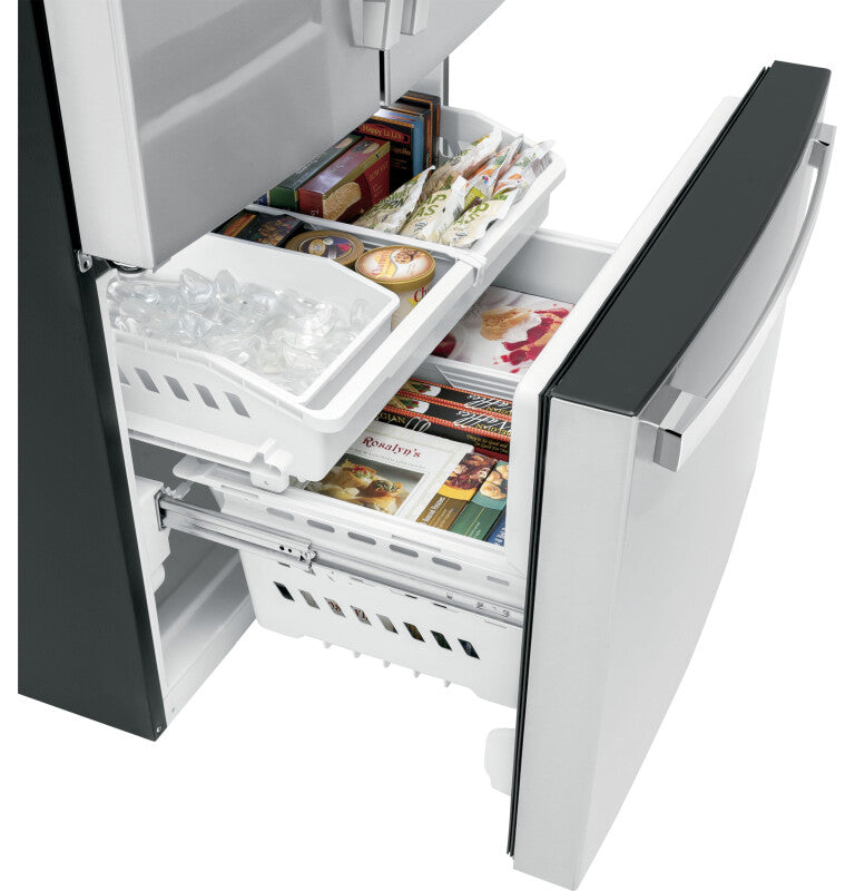 GE 27.0 Cu. Ft. Fingerprint Resistant French-Door Refrigerator - Fingerprint Resistant Stainless Steel (GNE27JYMFS)