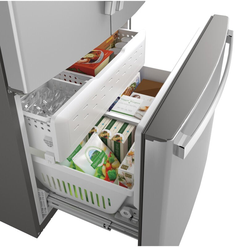GE 28.7 Cu. Ft. Fingerprint Resistant French-Door Refrigerator - Fingerprint Resistant Stainless Steel (GNE29GYNFS)