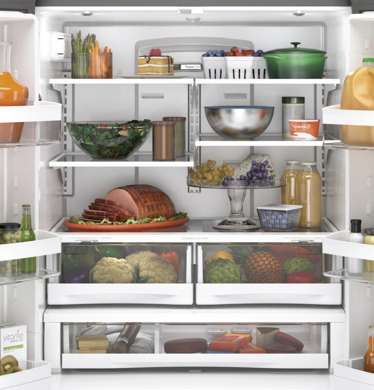 GE 28.7 Cu. Ft. Fingerprint Resistant French-Door Refrigerator - Fingerprint Resistant Stainless Steel (GNE29GYNFS)