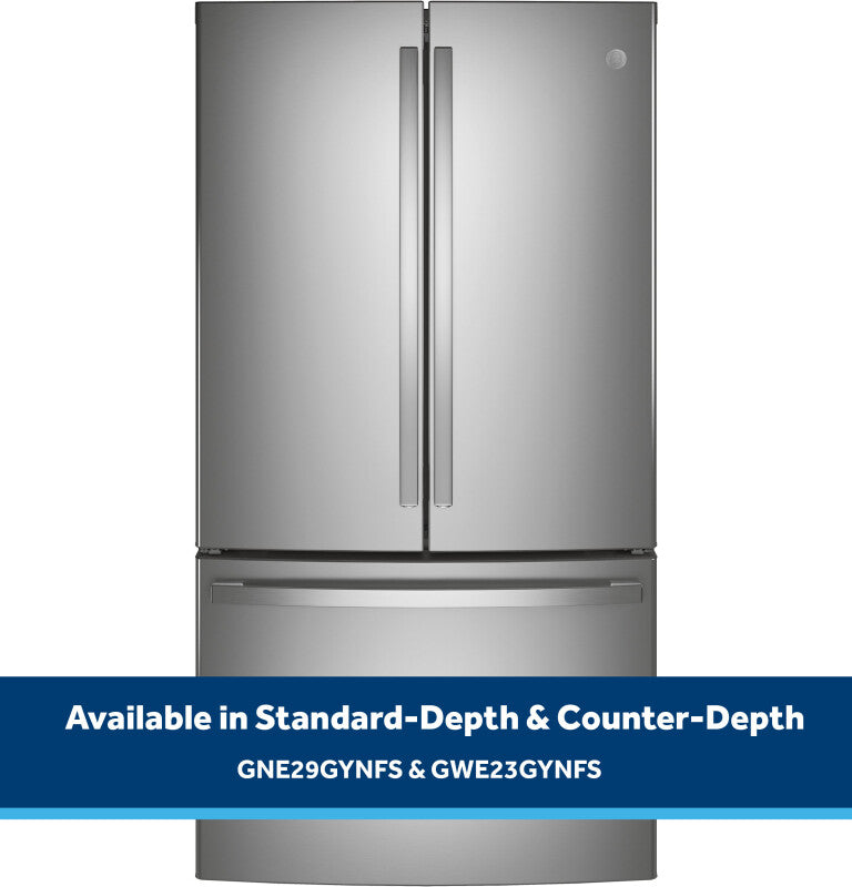 GE 28.7 Cu. Ft. Fingerprint Resistant French-Door Refrigerator - Fingerprint Resistant Stainless Steel (GNE29GYNFS)