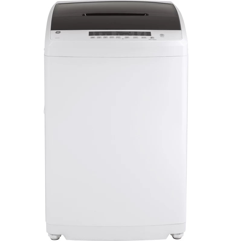 GE Space-Saving 2.8 cu. ft. Capacity Stationary Washer with Stainless Steel Basket - White (GNW128SSMWW)