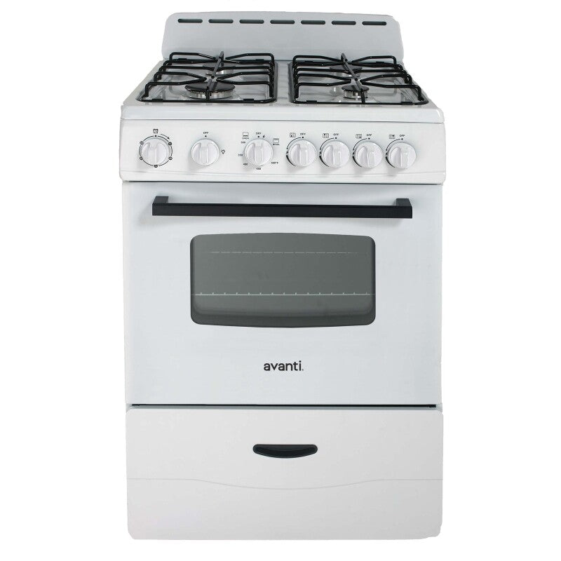 AVANTI Avanti 24" Compact Gas Range Oven - White (GR2414CW)