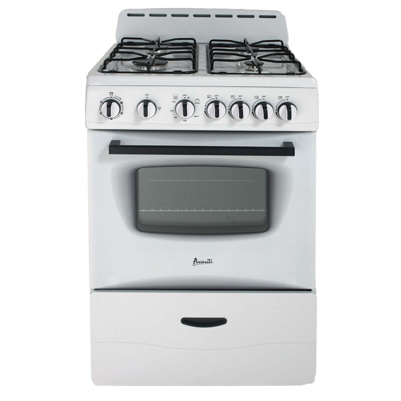 AVANTI Avanti 24" Compact Gas Range Oven - White / 2.6 cu. ft. -  (GR2414CW)