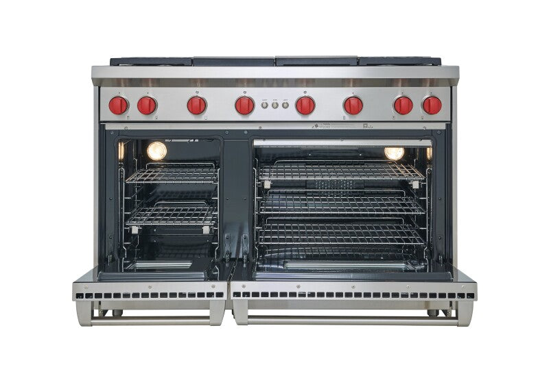 Wolf 48" Gas Range - 4 Burners, Infrared Charbroiler and Infrared Griddle - Stainless Steel (GR484CG)