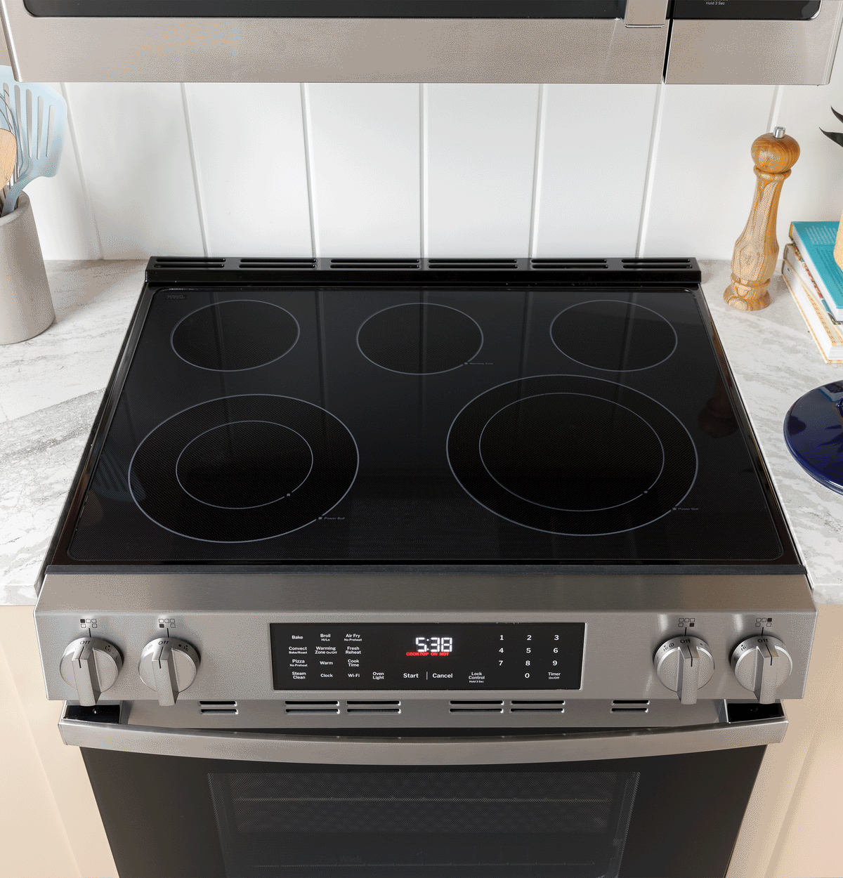 GE 30" Slide-In Electric Range with Crisp Mode - Stainless Steel (GRS500PVSS)