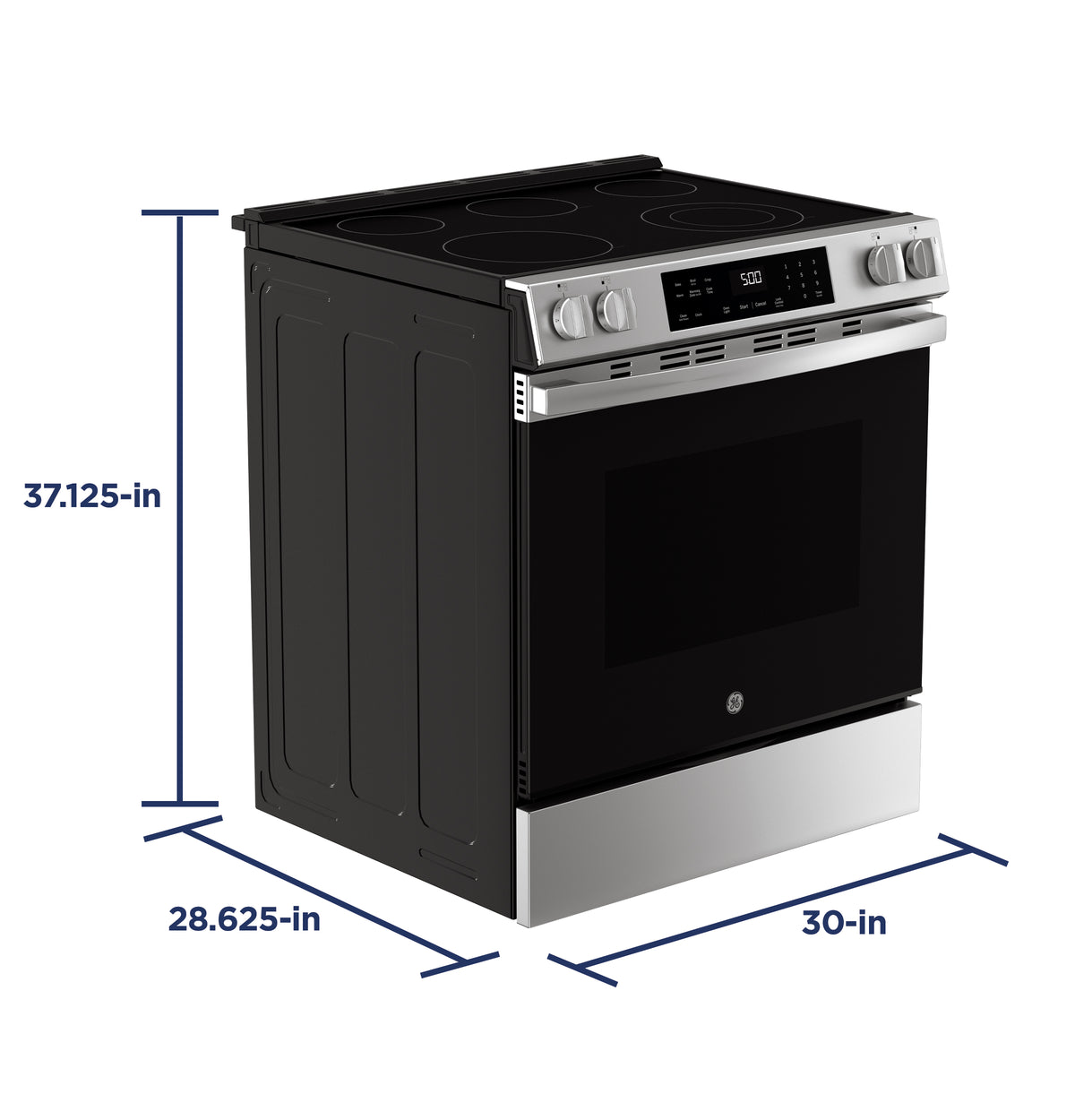 GE 30" Slide-In Electric Range with Crisp Mode - Stainless Steel (GRS500PVSS)
