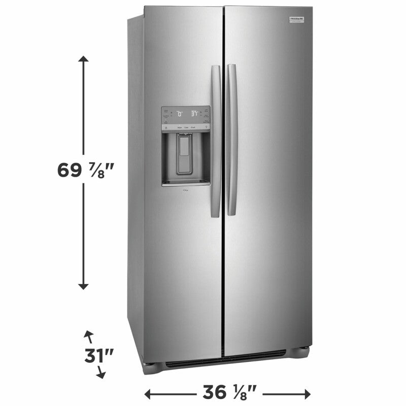 ELECTROLUX 22.3 Cu. Ft. 36" Counter Depth Side by Side Refrigerator - Stainless Steel (GRSC2352AF)
