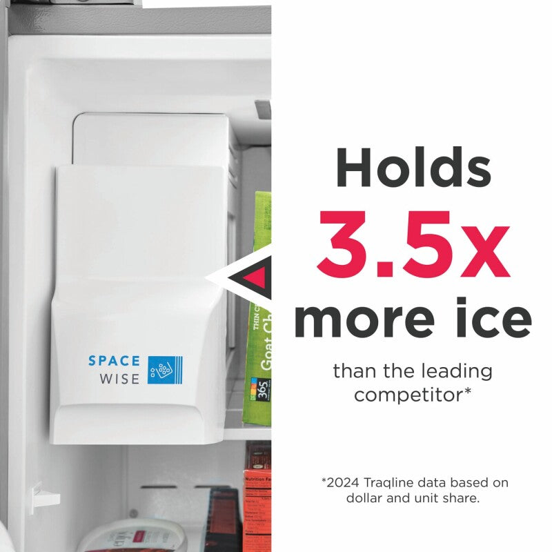 Frigidaire Gallery 26 Cu. Ft. 36" Standard-Depth Side-by-Side Refrigerator - Stainless Steel (GRSS2652AF)