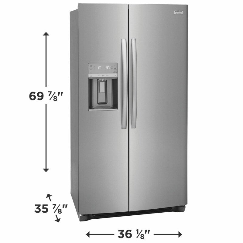 Electrolux 25.6 Cu. Ft. 36" Standard Depth Side by Side Refrigerator - Stainless Steel (GRSS2652AF)