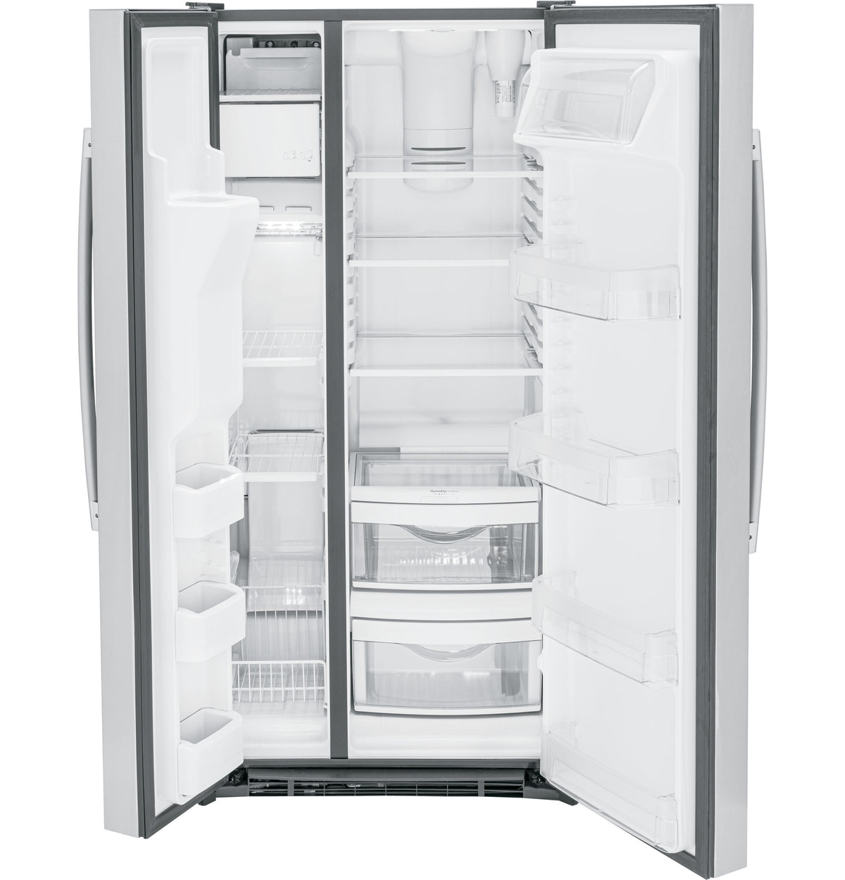 GE 23.0 Cu. Ft. Side-By-Side Refrigerator - Fingerprint Resistant Stainless (GSE23GYPFS)