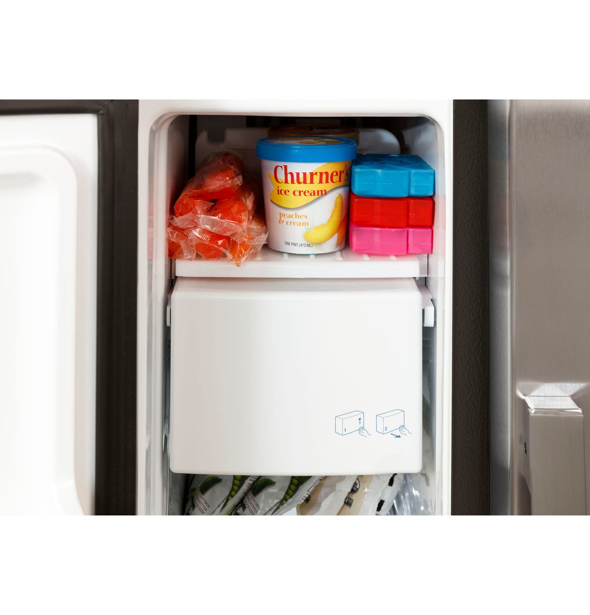 GE 23.0 Cu. Ft. Side-By-Side Refrigerator - Fingerprint Resistant Stainless (GSE23GYPFS)