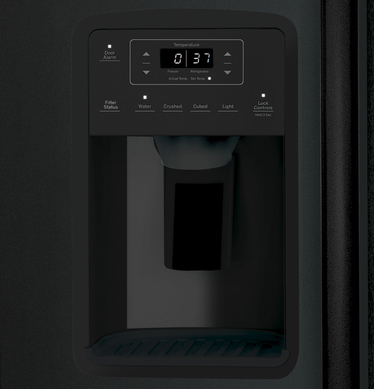 GE 25.3 Cu. Ft. Side-By-Side Refrigerator - Black (GSE25GGPBB)