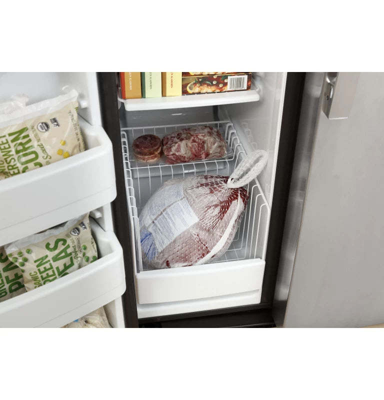 GE 25.3 Cu. Ft. Side-By-Side Refrigerator - Gray (GSE25GYPFS)