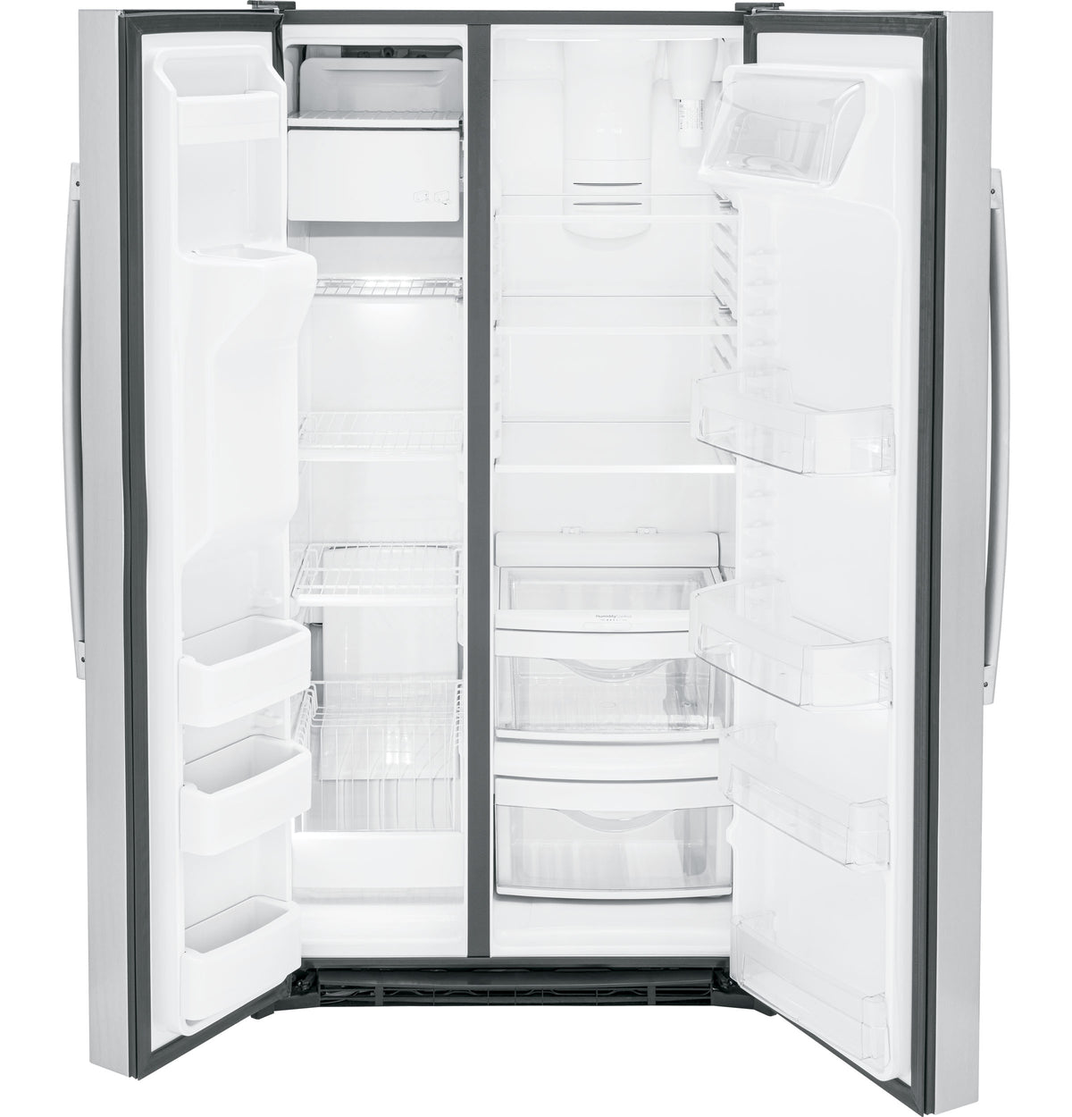 GE 25.3 Cu. Ft. Side-By-Side Refrigerator - Fingerprint Resistant Stainless (GSE25GYPFS)