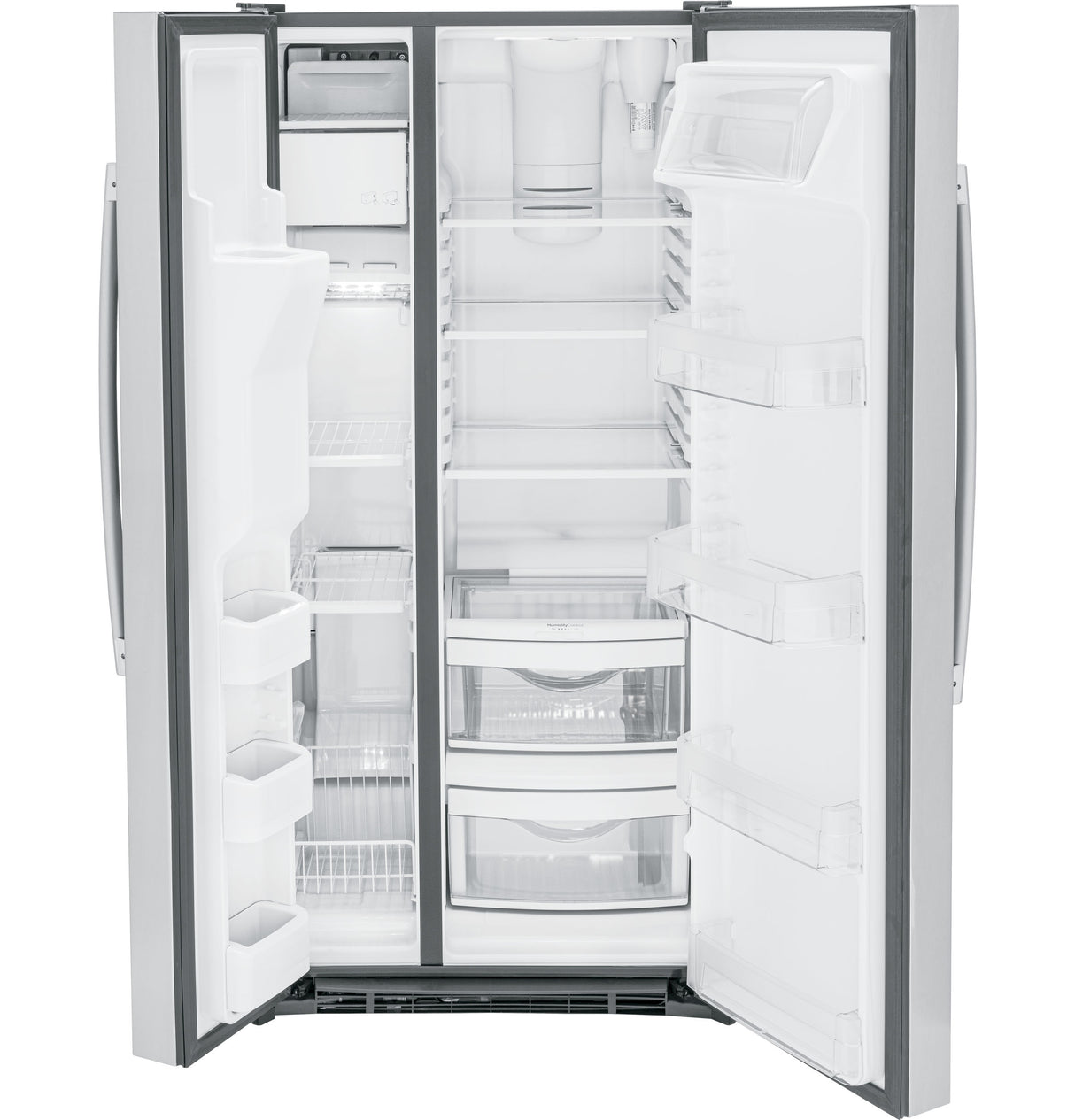 GE 23.0 Cu. Ft. Side-By-Side Refrigerator - Fingerprint Resistant Stainless (GSS23GYPFS)