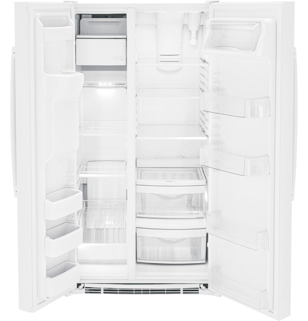 GE 25.3 Cu. Ft. Side-By-Side Refrigerator - White (GSS25GGPWW)