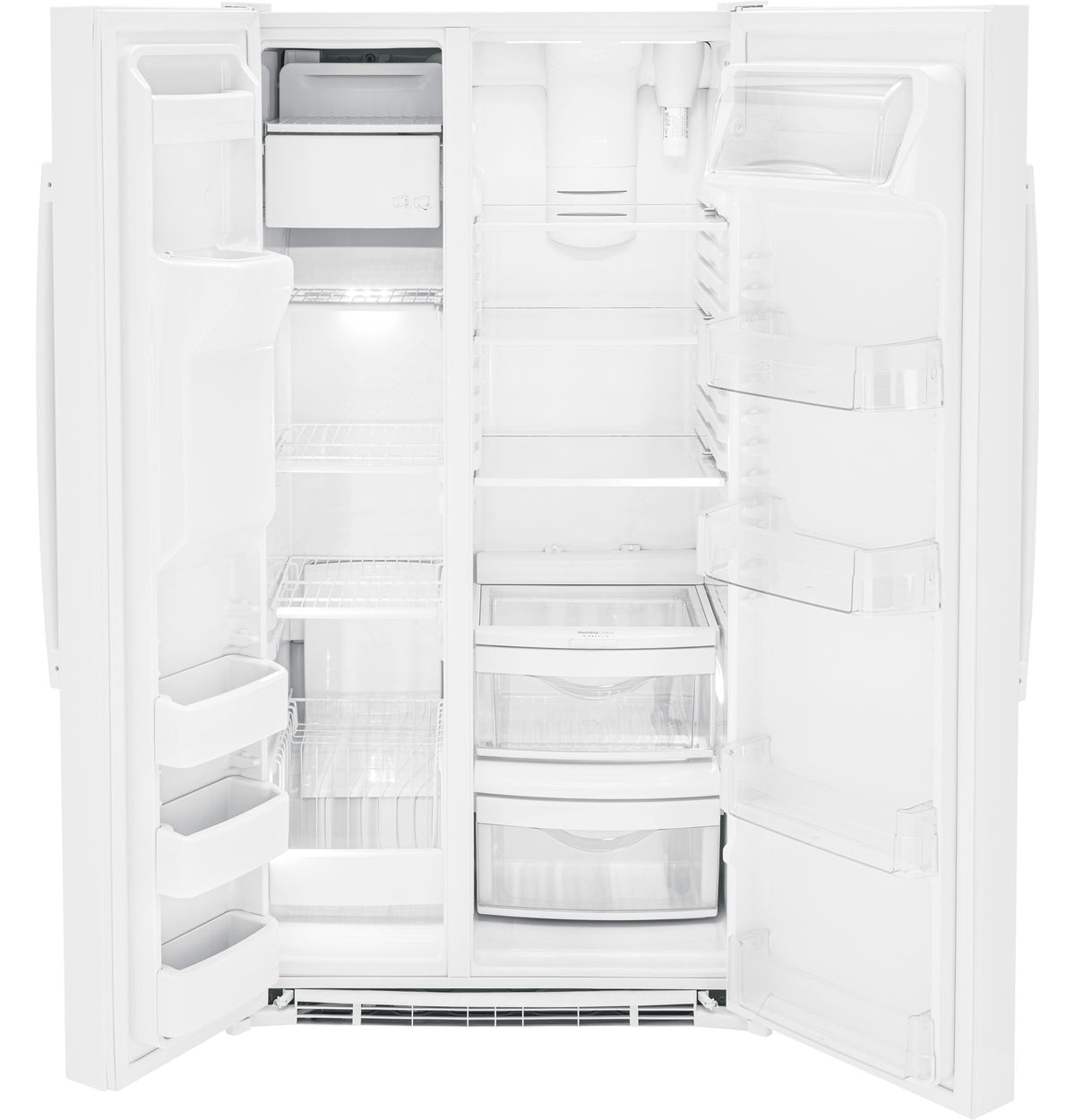 GE 25.3 Cu. Ft. Side-By-Side Refrigerator - White (GSS25GGPWW)