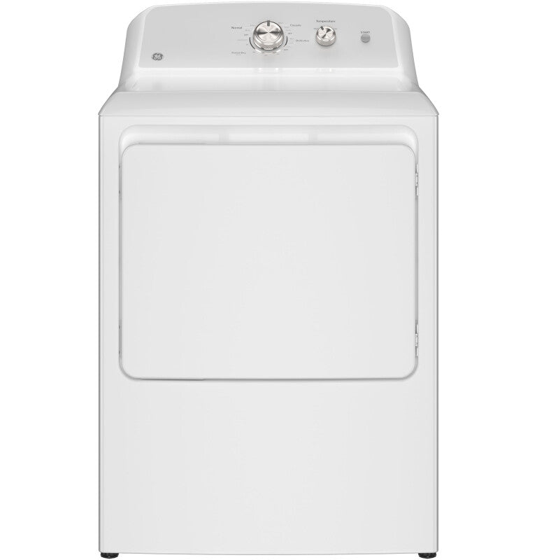 GE 7.2 cu. ft. Capacity Gas Dryer with Up To 120 ft. Venting and Reversible Door - White with Silver Matte Backsplash (GTD38GASWWS)