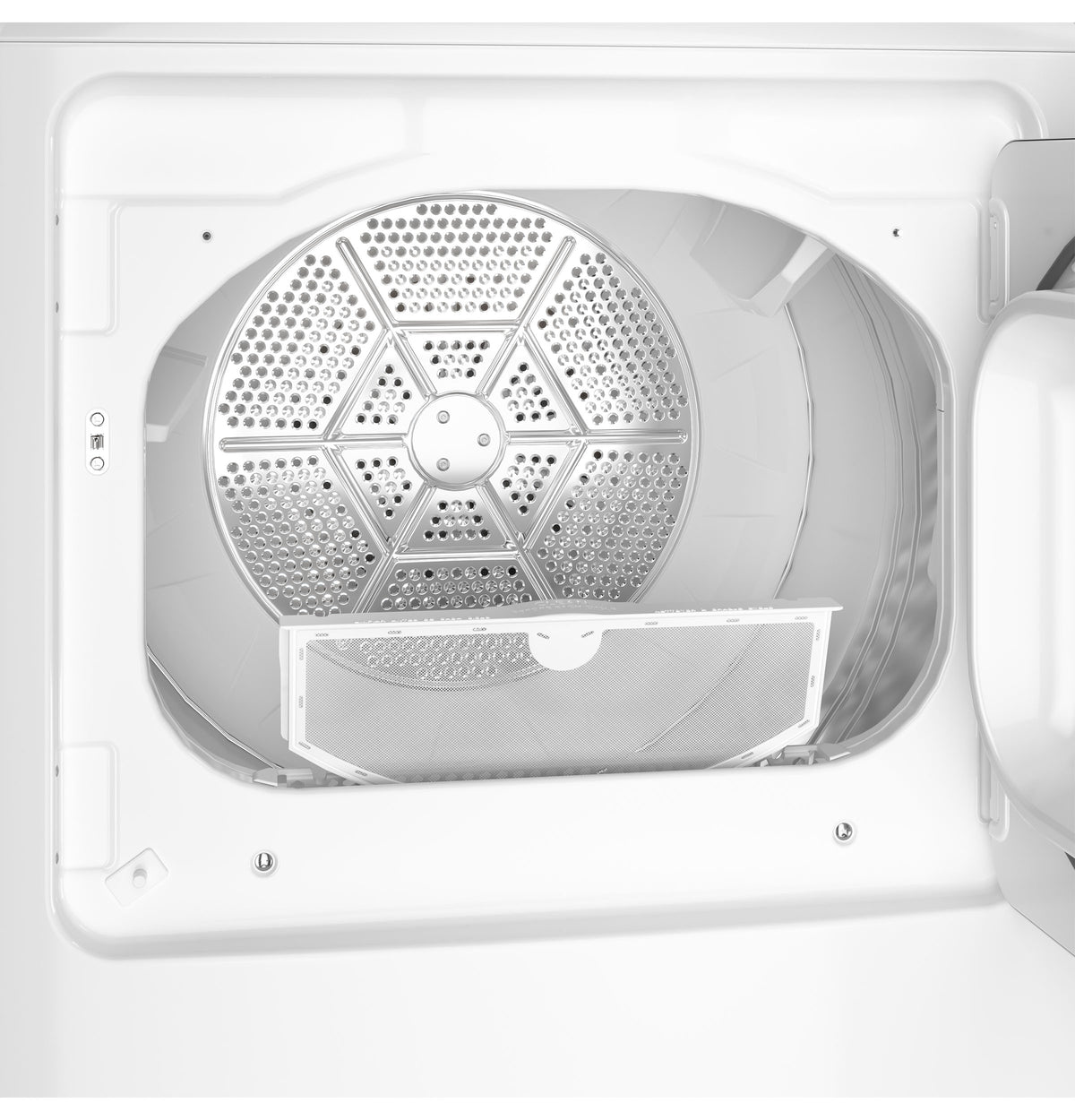 GE 7.2 cu. ft. Capacity Gas Dryer with Up To 120 ft. Venting and Extended Tumble - White with Matte Black Backsplash (GTD48GASWWB)