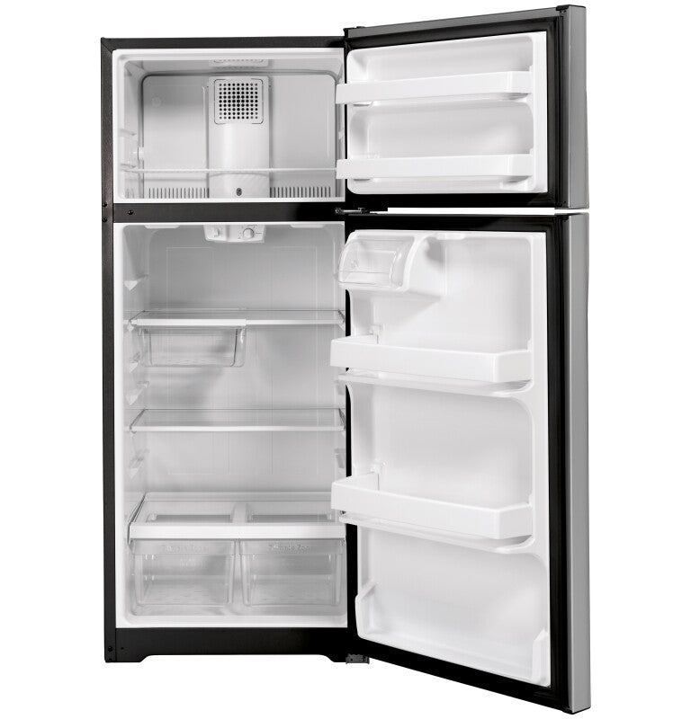 GE 28-Inch 16.6 Cu. Ft. Top-Freezer Refrigerator - Stainless Steel (GTE17GSNRSS)