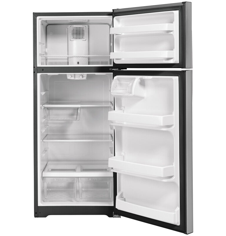 GE 28-Inch 17.5 Cu. Ft. Top-Freezer Refrigerator - Stainless Steel (GTS18GSNRSS)
