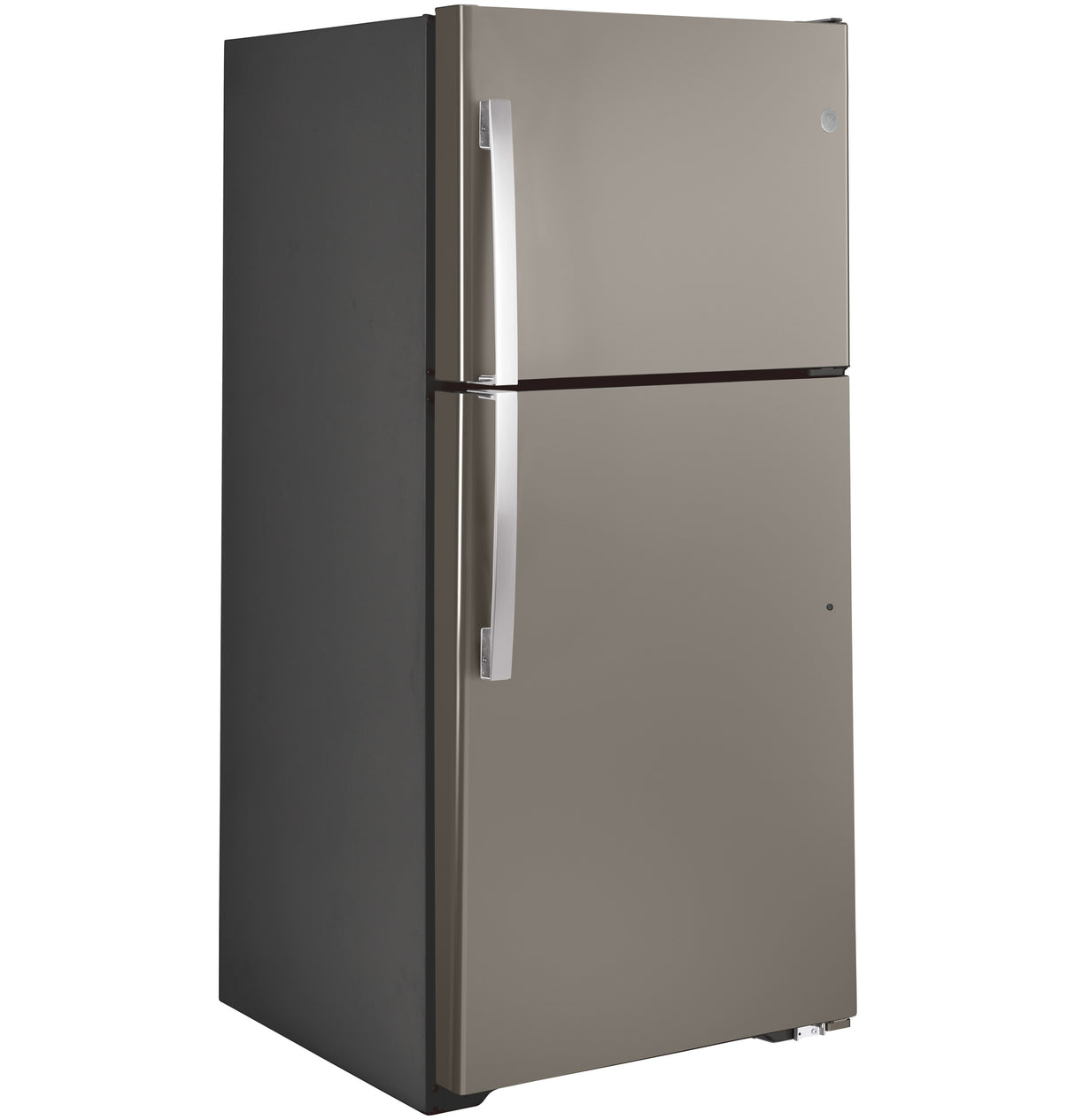 GE 32.8-Inch 21.9 Cu. Ft. Garage Ready Top-Freezer Refrigerator - Fingerprint Resistant Slate (GTS22KMNRES)