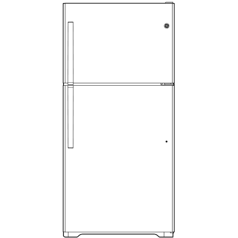 GE 32.8-Inch 21.9 Cu. Ft. Garage Ready Top-Freezer Refrigerator - Fingerprint Resistant Slate (GTS22KMNRES)