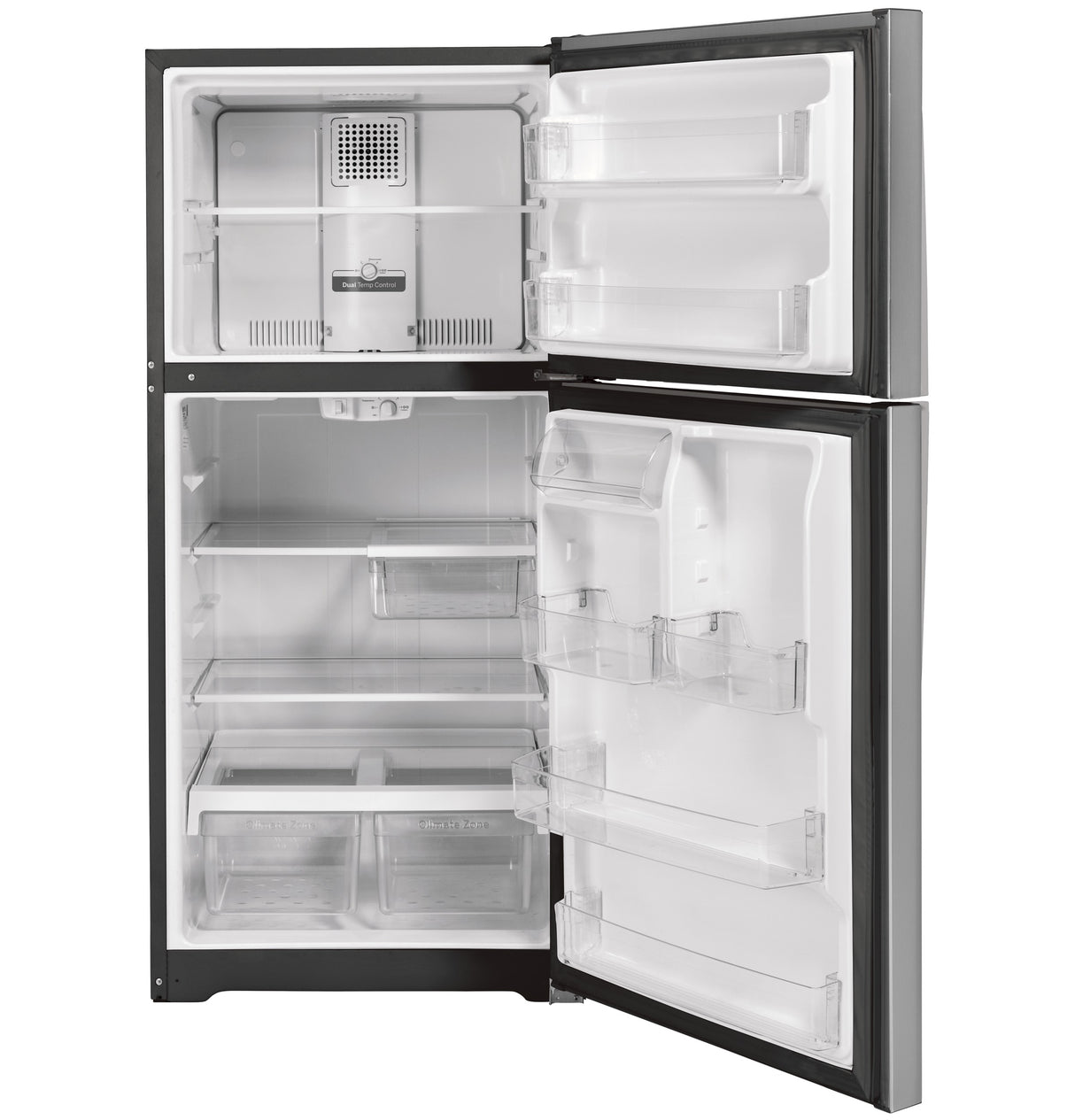 GE 32.8-Inch 21.9 Cu. Ft. Garage Ready Top-Freezer Refrigerator - Fingerprint Resistant Stainless (GTS22KYNRFS)