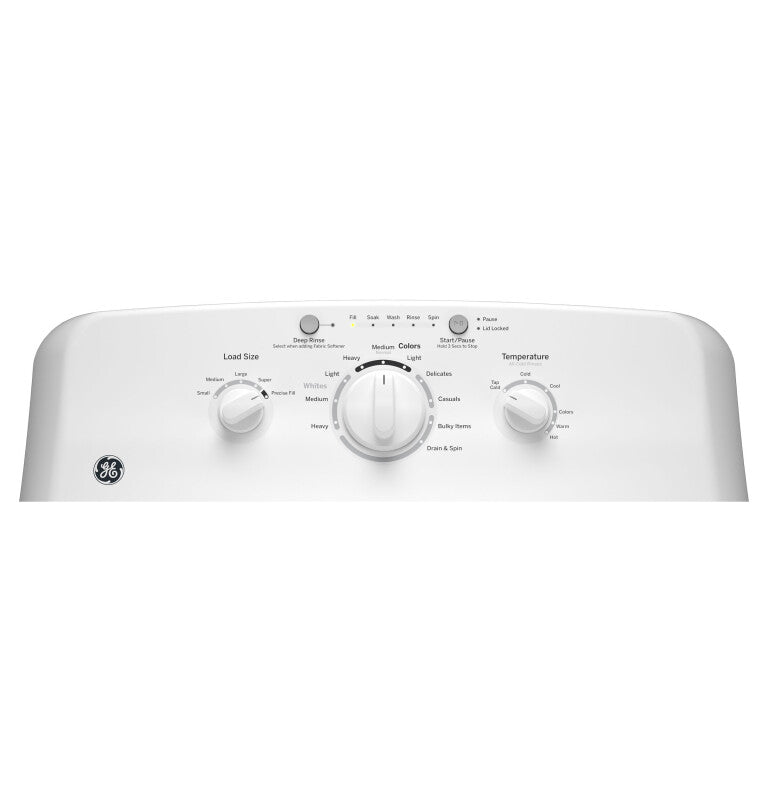 GE 4.0 cu. ft. Capacity Washer with Stainless Steel Basket and Water Level Control - White (GTW220ACWWW)