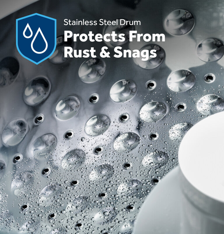 GE 4.3 cu. ft. Capacity Washer with Stainless Steel Basket,Cold Plus and Water Level Control - White (GTW385ASWWS)