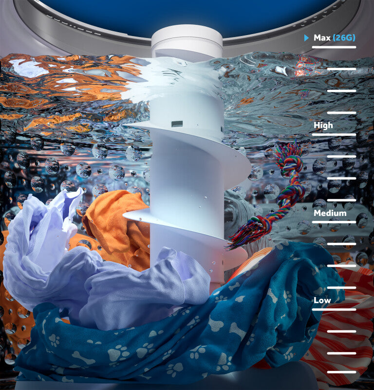 GE 4.3 cu. ft. Capacity Washer with Stainless Steel Basket,Cold Plus and Water Level Control - White w/ Silver Matte Backsplash (GTW385ASWWS)