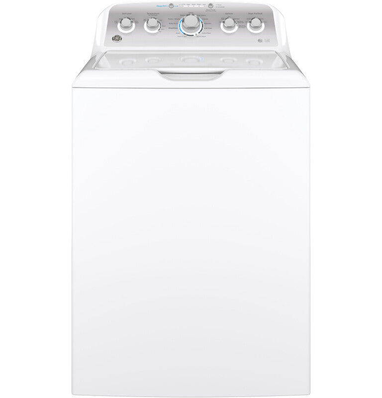 GE 4.6 cu. ft. Capacity Washer with Stainless Steel Basket - White on White with Silver Backsplash (GTW500ASNWS)
