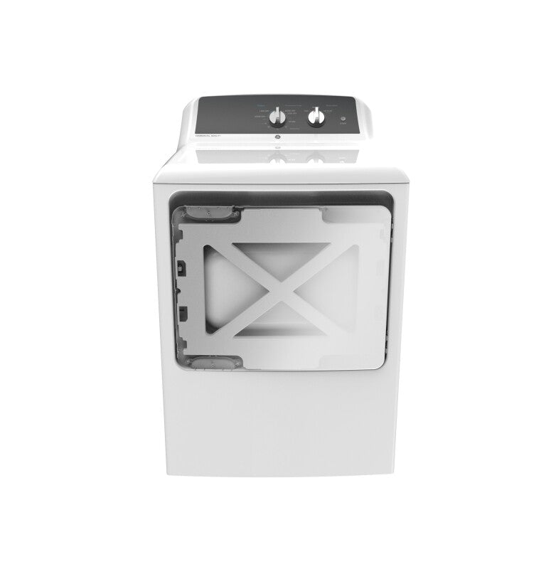GE 4.3 cu. ft. Capacity Washer with Stainless Steel Basket,5-yr Limited Warranty - White with Black Stainless Backsplash (GTW525ACWWB)