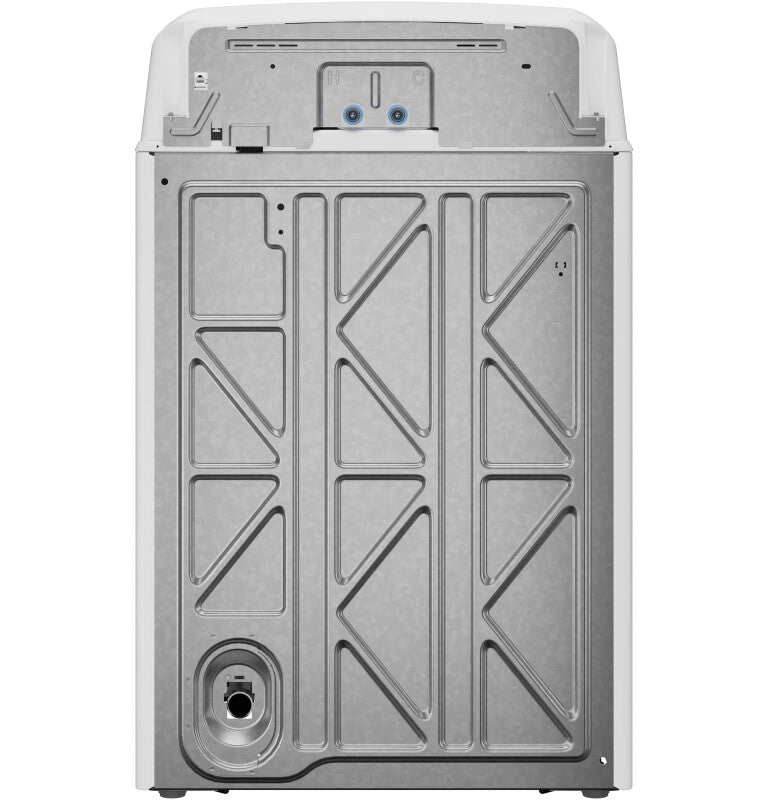 GE 4.3 cu. ft. Capacity Washer with Stainless Steel Basket,5-yr Limited Warranty - White with Black Stainless Backsplash (GTW525ACWWB)
