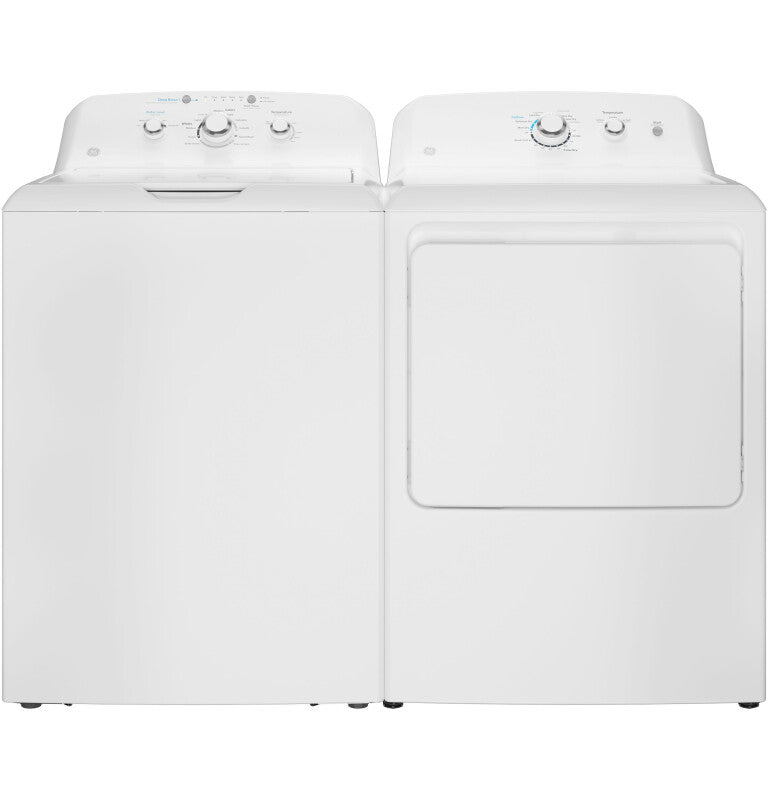 GE 6.2 cu. ft. Capacity Gas Dryer with Up To 120 ft. Venting and Shallow Depth - White (GTX33GASKWW)