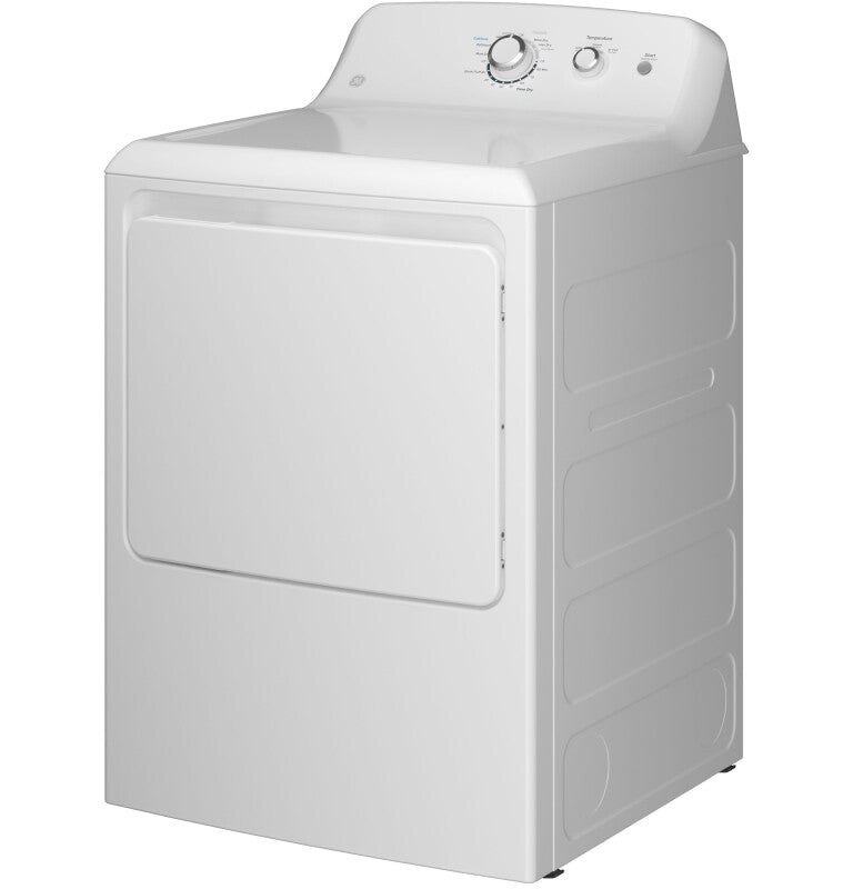 GE 6.2 cu. ft. Capacity Gas Dryer with Up To 120 ft. Venting and Shallow Depth - White (GTX33GASKWW)