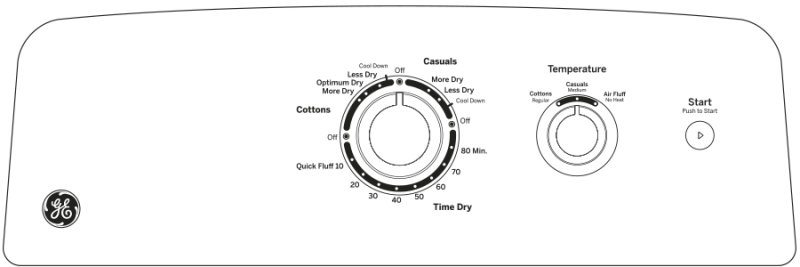 GE 6.2 cu. ft. Capacity Gas Dryer with Up To 120 ft. Venting and Shallow Depth - White (GTX33GASKWW)