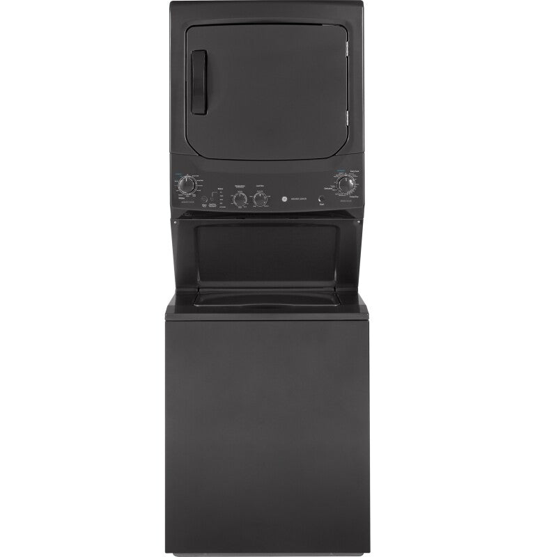 GE Unitized Spacemaker 3.8 cu. ft. Capacity Washer with Stainless Steel Basket and 5.9 cu. ft. Capacity Gas Dryer - Diamond Gray (GUD27GSPMDG)