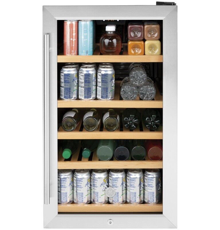 GE Wine Center and Beverage Center - Stainless with Black Case (GVS04BQNSS)