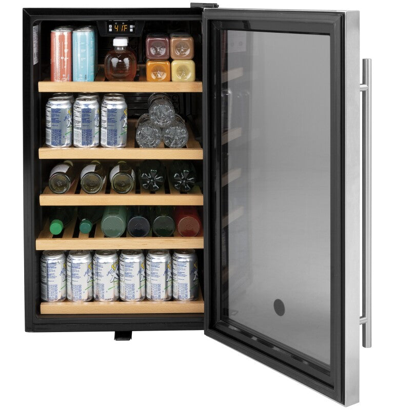 GE Wine Center and Beverage Center - Stainless with Black Case (GVS04BQNSS)