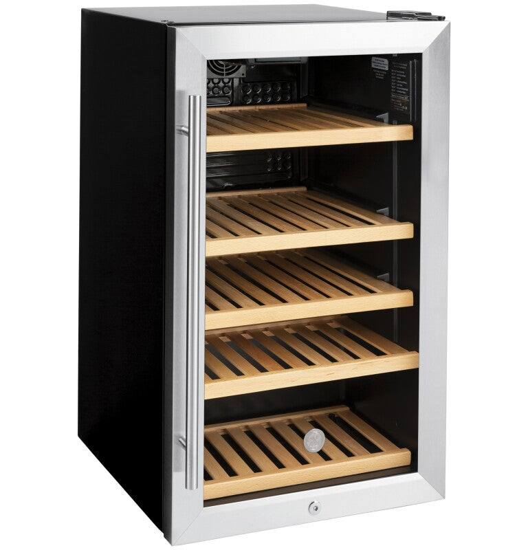 GE Wine Center and Beverage Center - Stainless with Black Case (GVS04BQNSS)